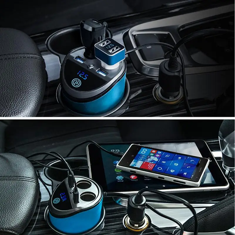 Универсальный 12-В 24 В Авто прикуриватель Dual USB переходник для зарядного