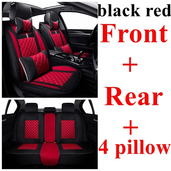 black red luxury Сиденья для Mitsubishi Outlander ASX Nissan Tiida Juke, Qashqai j10 j11 Renault Clio Duster logan Sandero Seat altea - Название цвета: black red luxury