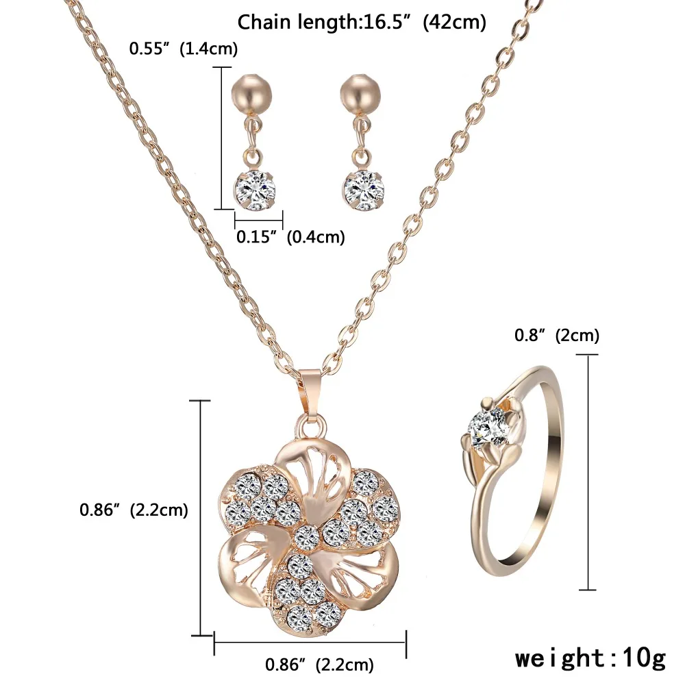 Модный электрический вентилятор подвеска ожерелье серьги кольцо золотой набор