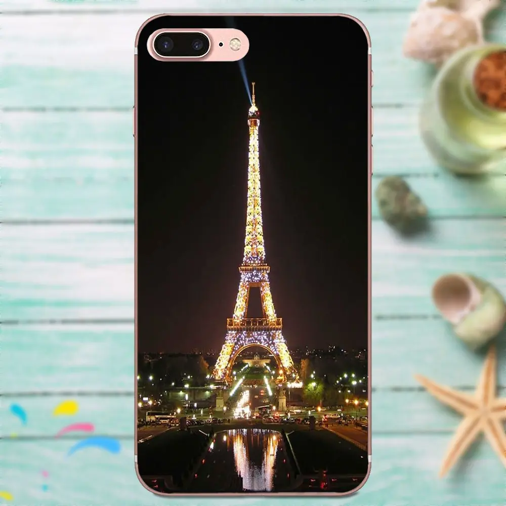 Мягкий ТПУ с милой кожей Париж Эйфелева башня архитектура для Huawei P8 P9 P10 P20 P30 Mate 7 8 9