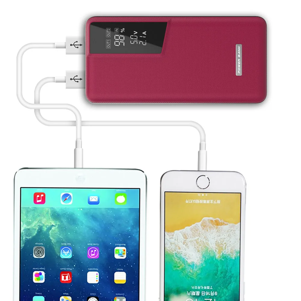 Tollcuudda 20000 мАч Powerbank Внешний батарея Портативный зарядки телефона зарядное