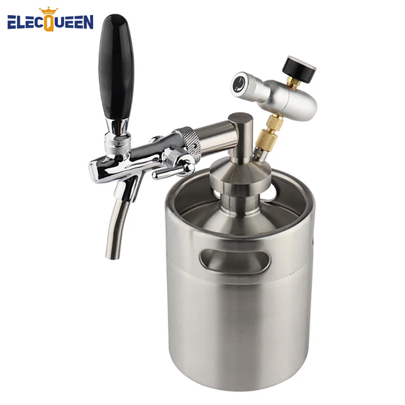 

2L Beer growler Beer Spear with Adjustable tap Faucet with CO2 Injector Premium