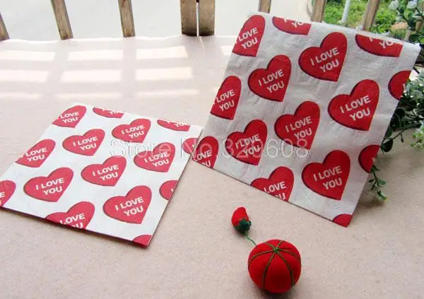 20 шт./упак. Винтаж Цвет Бумага салфетка вечерние 100% Девы древесины узор 6|napkins