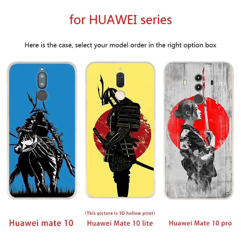 Японские чехлы для телефонов с самурайсским мечом Huawei Mate 30 20 10 Lite Pro Мягкий