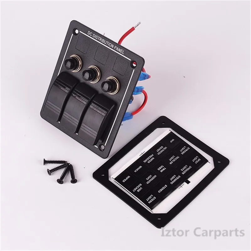 3 банды алюминиевый LED рокер и выключатель Водонепроницаемый морской лодки Rv