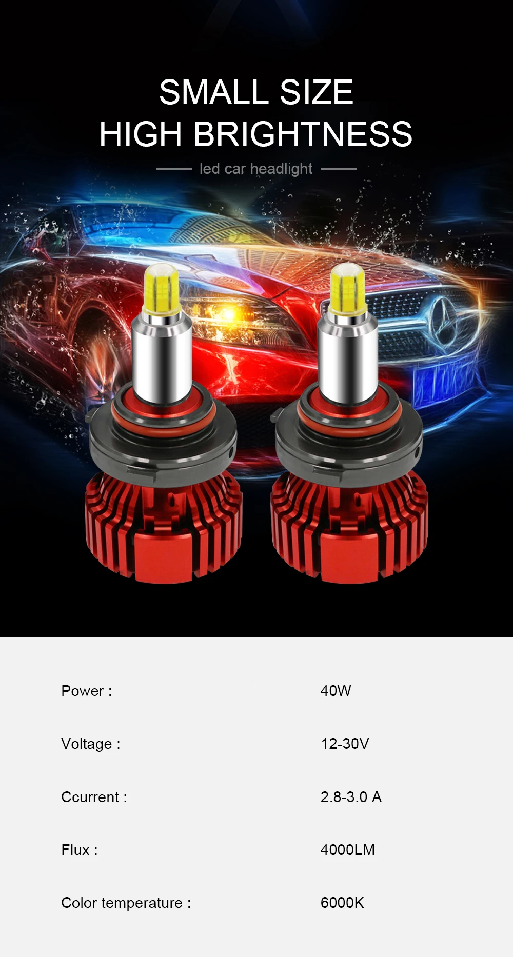 EURS 2 шт.: 6-стронние Кубики-H1 H4 Led Canbus H8 H11 HB3 9005 HB4 9006 H13 5202 Светодиодные Автомобильные фары лампы 72W фары для 10000LM Автомобильная фара