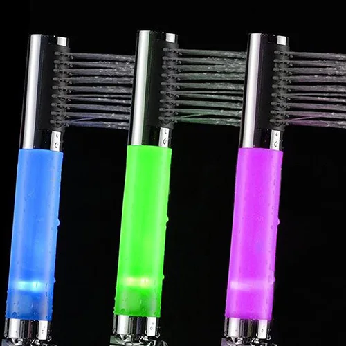 Water Flow Powered LED Hand Shower Head Colorful Abs Plastic Chrome Douche | Строительство и ремонт