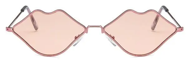 pink Сексуальные красные губы солнцезащитные очки 90S хиппи Винтажные Солнцезащитные очки для женщин фестивальный рейв солнцезащитные очки для вечеринок женские очки - Цвет линз: pink