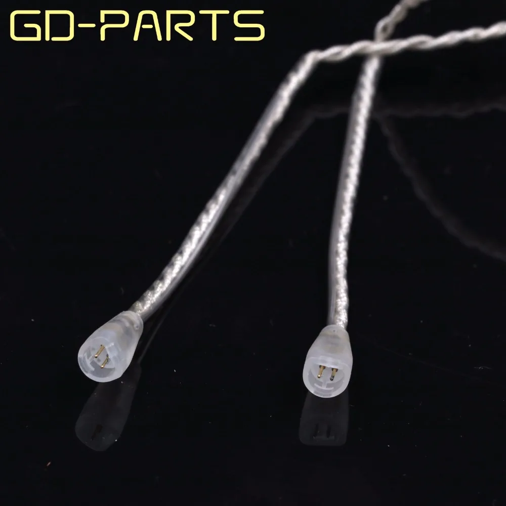 GD-PARTS 1,2 м посеребренный OCC кабель для наушников обновление Hifi гарнитура наушники провод для IE8 IE80 IE8I ER80 Замена DIY