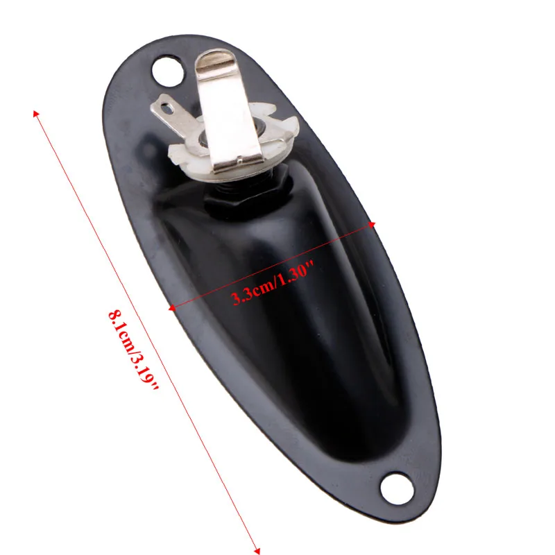 

OOTDTY Guitar socket Black Boat Input Output Jack Plate Socket With Screws For Guitar accessories