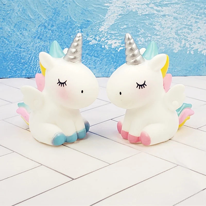 Kawaii Статуэтка единорога торт Топпер маленькая радуга мини-фигурка вечерние украшения торта с днем рождения Дети День Рождения Торт Топпер