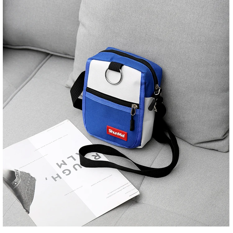 Женская Холщовая Сумка в гонконгском стиле маленькая сумка контрастных цветов