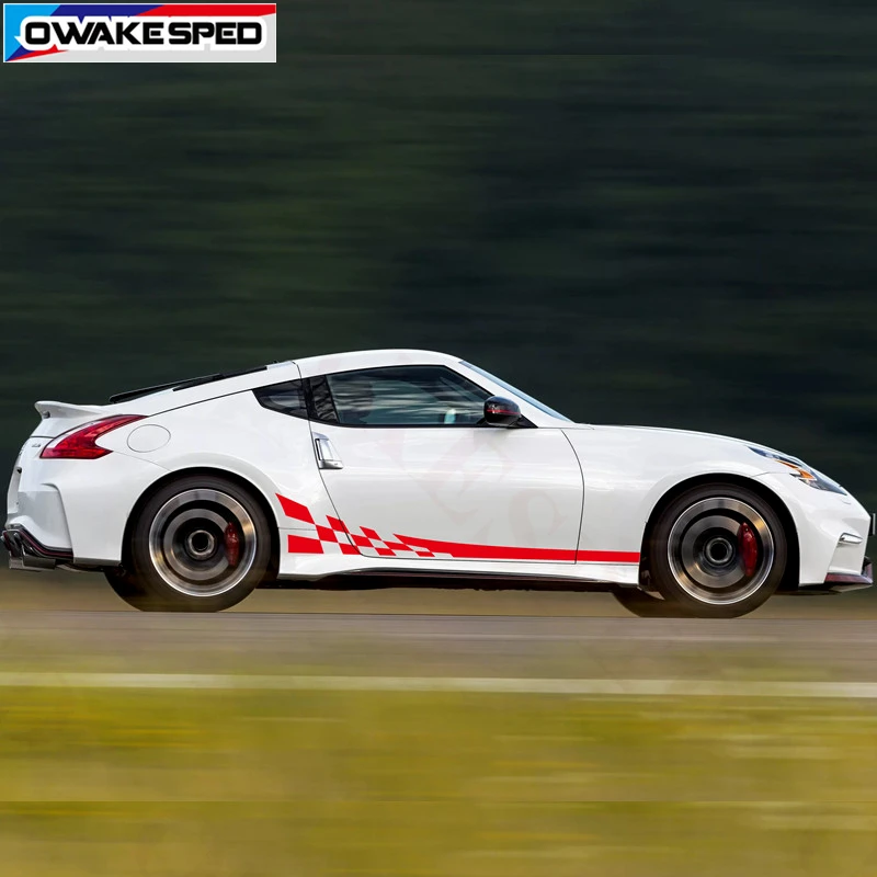 Для Nissan 370Z гоночные решетки спортивные полосы наклейка на дверь автомобиля