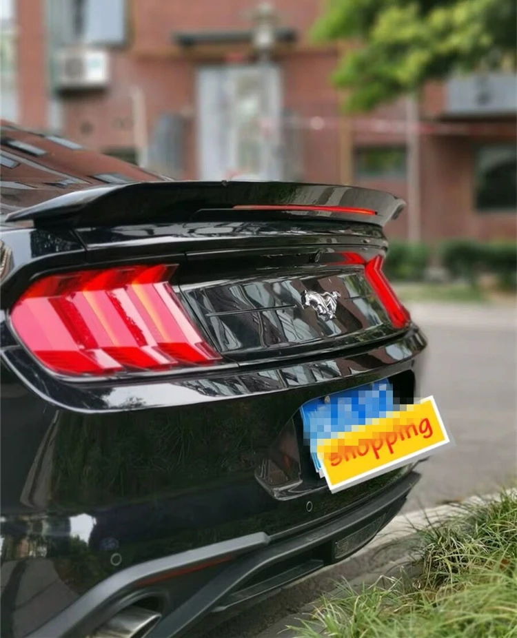 Для Ford Mustang спойлер- Mustang спойлер GT светодиодный свет ABS Материал заднее крыло автомобиля праймер цвет задний спойлер