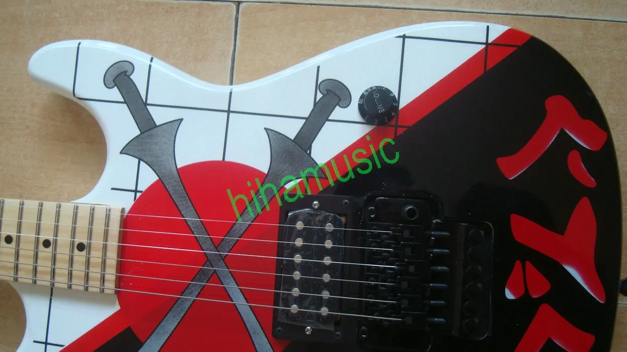 Бесплатная доставка Новый EVH Ван Хален гитары Charvel Guthrie Govn ножи живопись тремоло