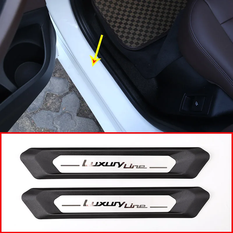 2 шт. защитная Накладка на порог автомобильной двери аксессуары для BMW X3 G01 X4 G02 2018