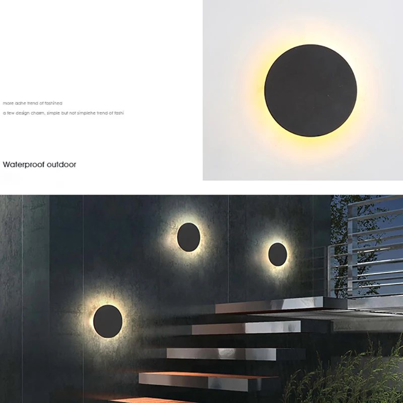 10W Outdoor Waterproof Modern LED Wall Lamps IP65 Aluminum Porch Lights | Освещение