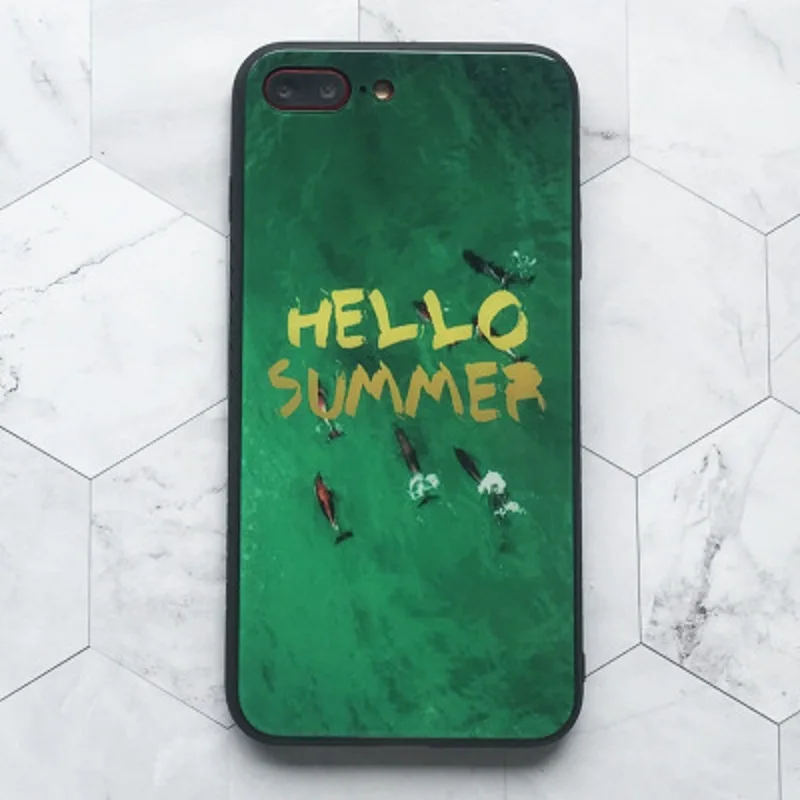 Чехол для iPhone x 7 8 6 Plus 6s 5s летний арбуз лимонное сердце пара чехлов жесткое стекло