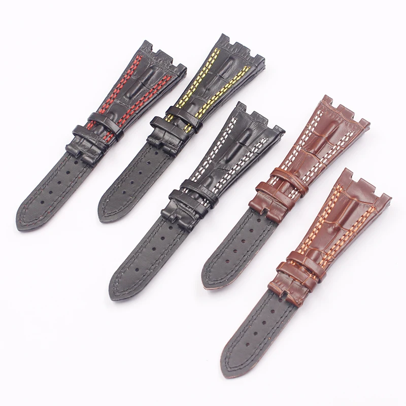 Мужской кожаный ремешок для часов AP Audemars браслет из серии Royal Oak аксессуары 28