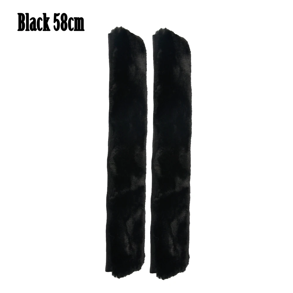 Black 58cm Новинка, Tanqu, длинный короткий мех, застежка-липучка, рукав, чехол для круглой кожаной ручки, для O, сумка для Obag, женская сумка, сумка через плечо - Цвет: Black 58cm