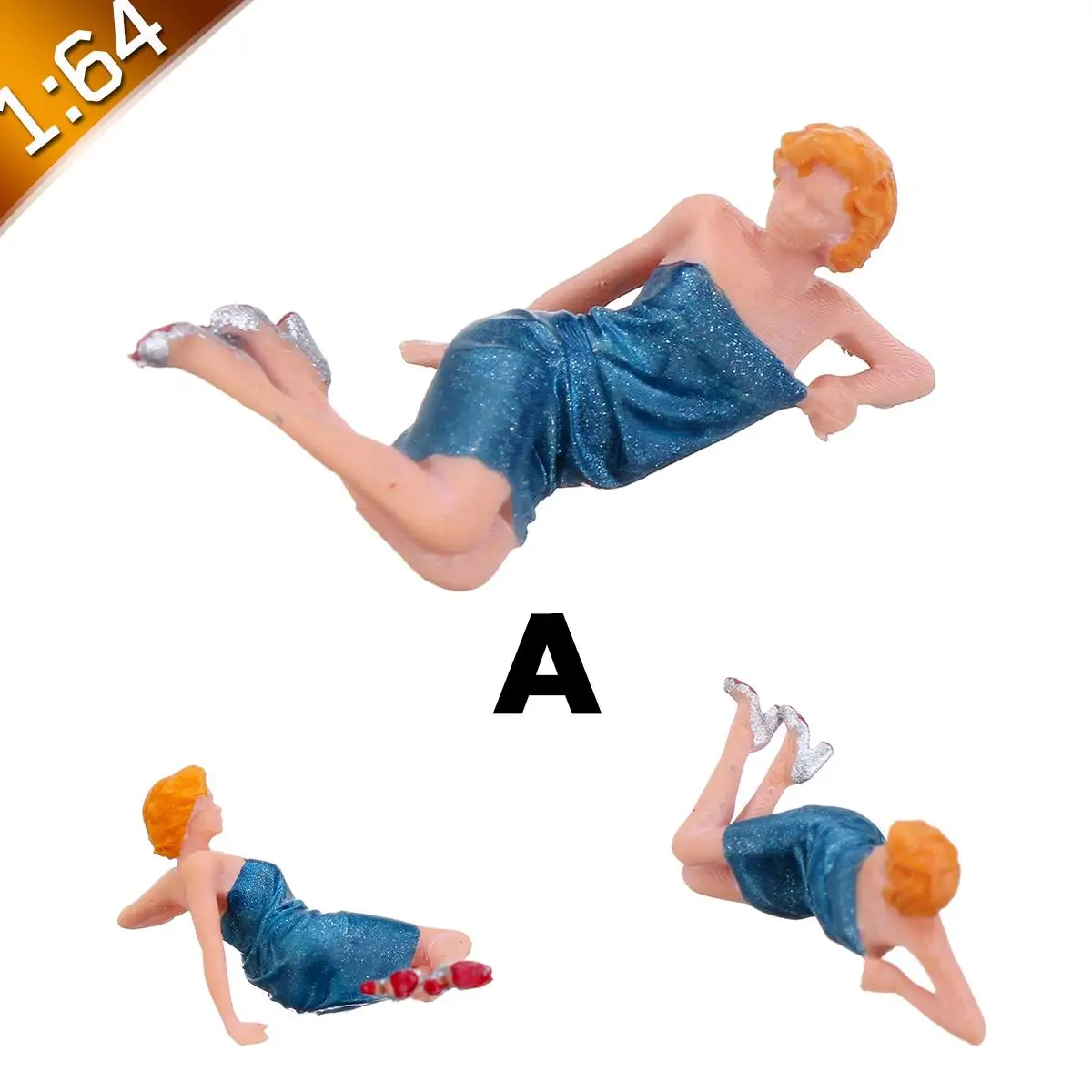 A 1 шт. 1: 64 папарацци со шлемом женский Модель star рисунок персонажей ПВХ модели сценариев для спичечный коробок, детская игрушка, группа - Цвет: A
