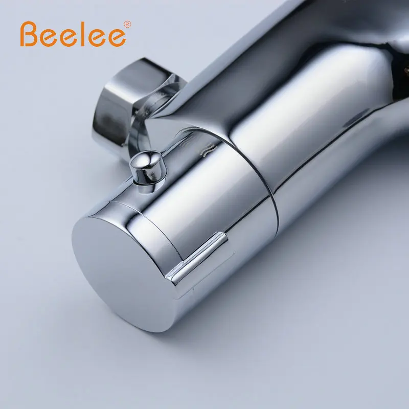 Высококачественный хромированный настенный термостатический смеситель Beelee для