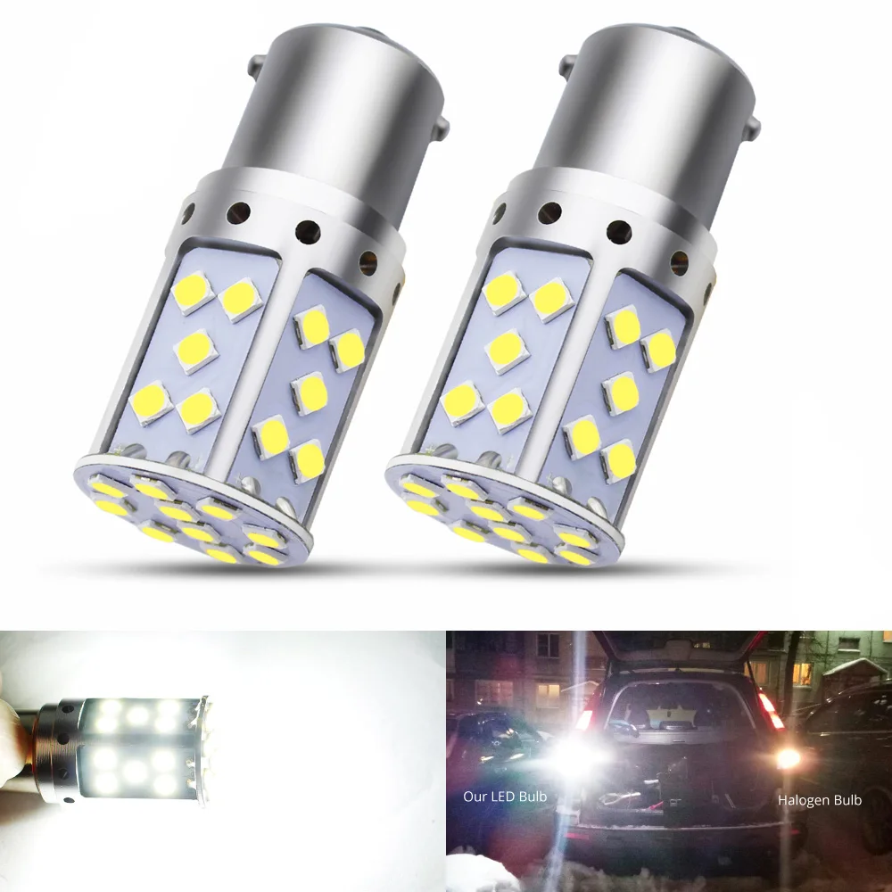 

2pcs BA15S LED 1156 BA15S P21W LED Bulbs For Auto Light 35 SMD 3030 LED Car Turn Signal Reverse Light 12V NO Hyper Flash Lamp