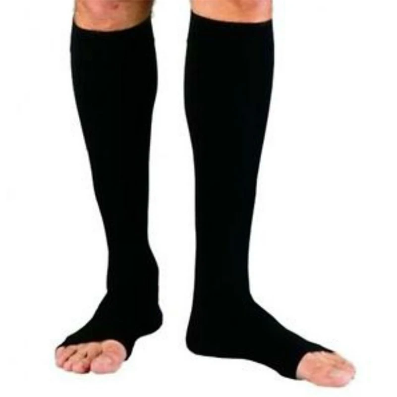 Женские компрессионные носки до колена на молнии Размеры S/M/XL|open toe socks|toe sockszipper