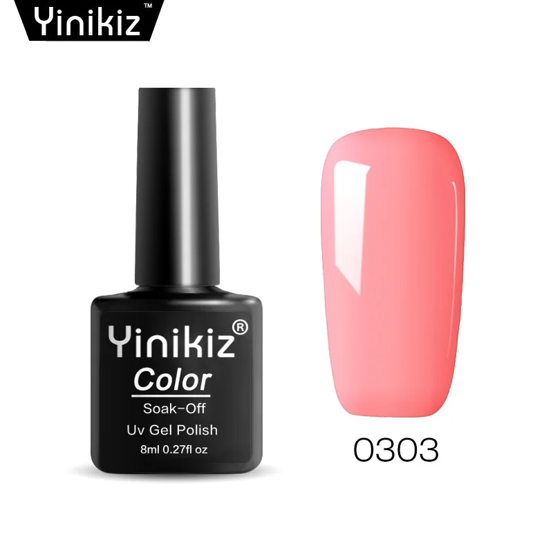 Yinikiz Гель лак для ногтей Лаки розовый серии био Гели Soak Off Однотонная одежда UV Led
