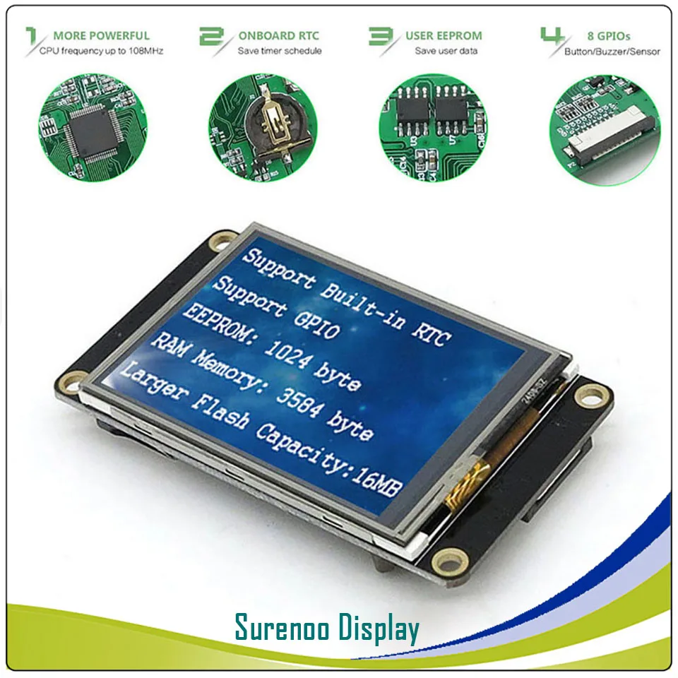 2," NX3224K024 Nextion Enhanced HMI USART UART серийный резистивный сенсорный TFT ЖК-модуль панель дисплея для Arduino Raspberry Pi