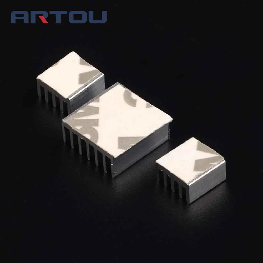 3 шт./лот для Raspberry Pi 2 B радиатор кулер чистый алюминий набор радиаторов с клеем |