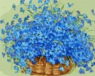 Mahuaf-x641 1 компл. поделки цифровой картины маслом по номерам холст расписанную синий ромашка цветок живопись для гостиной оформлена 40x50
