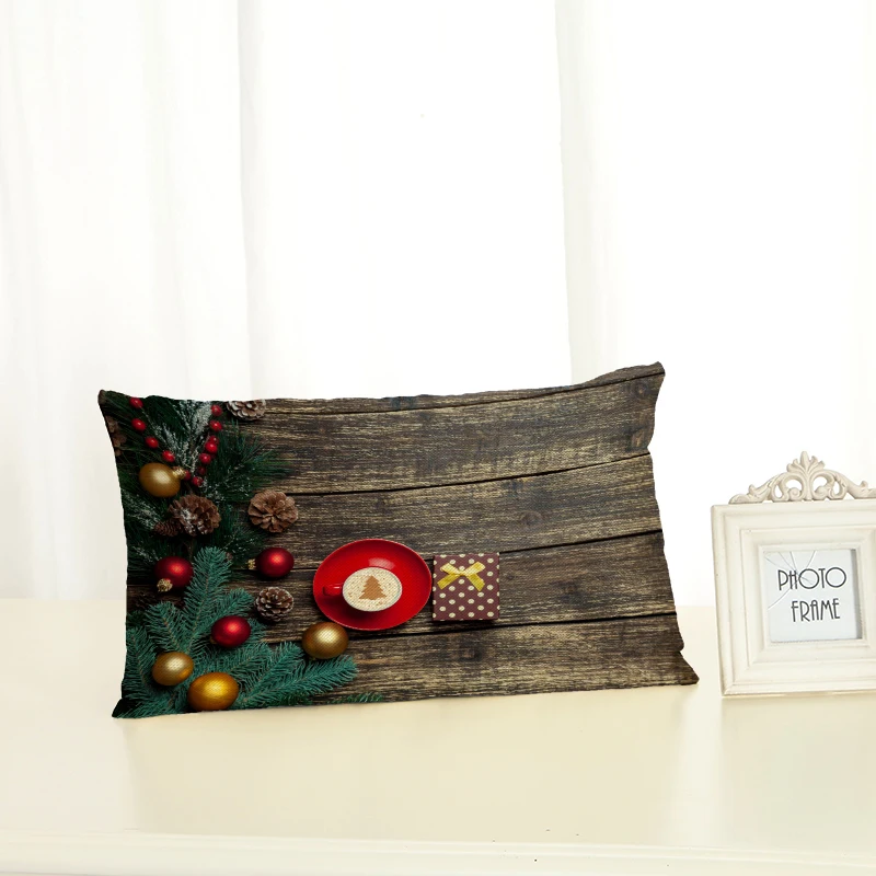 Рождественские стильные чехлы на подушки украшение для дома 30х50 декоративная