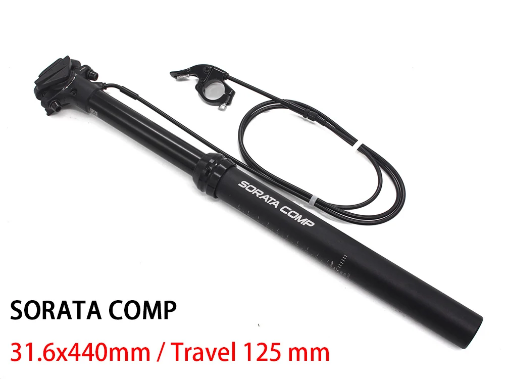 COMP 31.6x440mm Satori SORATA COMP/PRO дроппер Подседельный штырь регулируемая высота пульт дистанционного управления 150 мм 125 мм внутренний внешний кабель routing 30,9 31,6 мм - Цвет: COMP 31.6x440mm