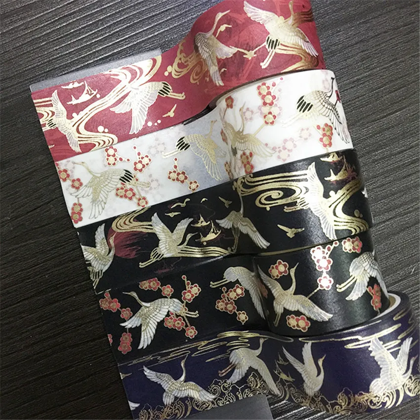 Набор лент Washi в стиле облачный журавль липкая лента для украшения сделай сам