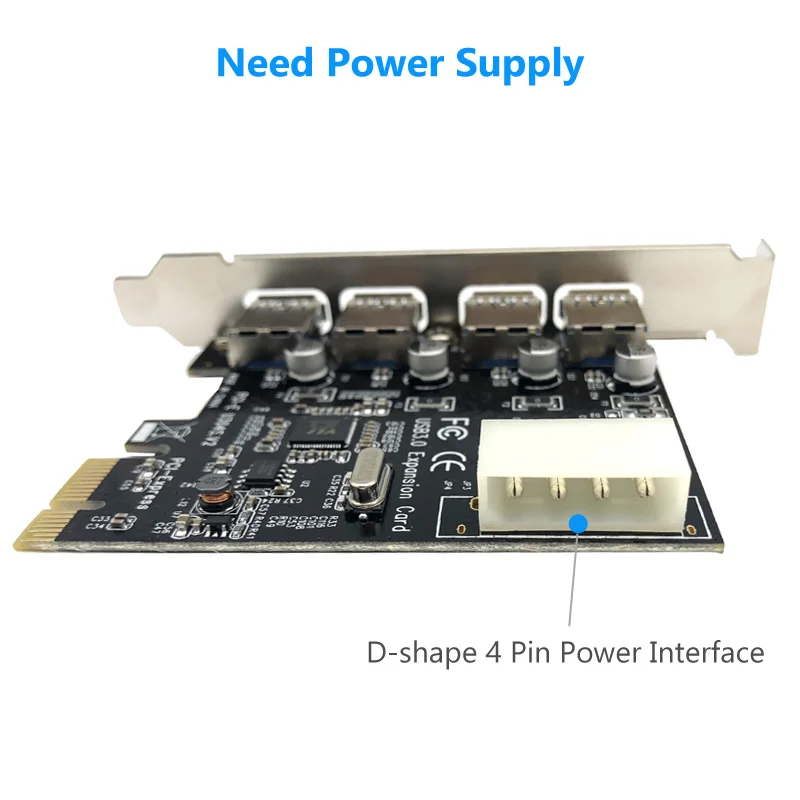 U3V PCI Express Post Card E USB 3 0 адаптер карта 4 порта 5 Гбит/с PCIE расширения добавить на карту