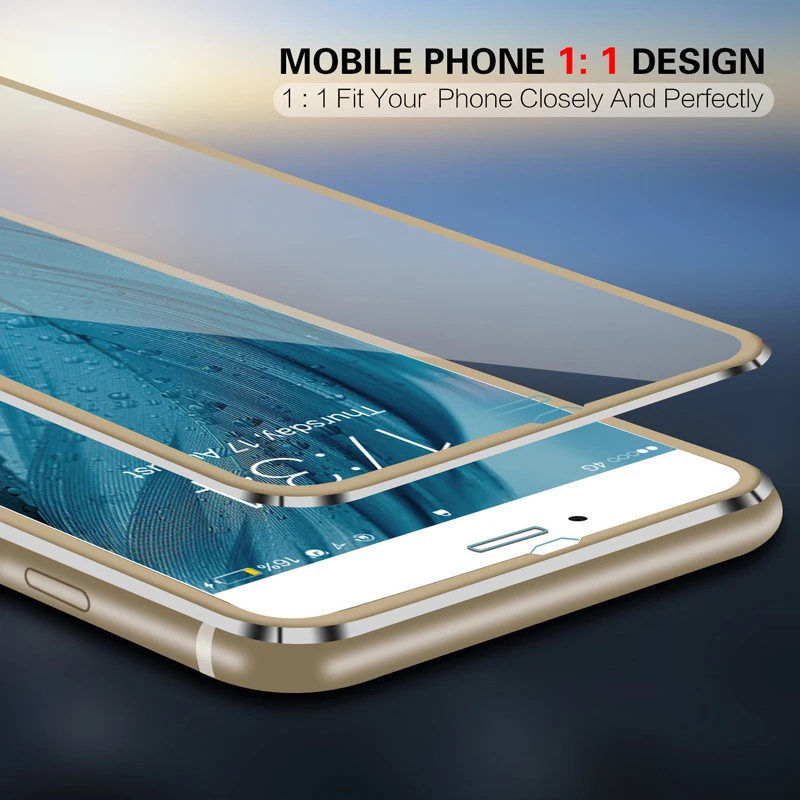 3D изогнутое полное покрытие из алюминиевого сплава Закаленное стекло пленка для iphone 6 6s 7 5 5S SE 5C 8 Plus X XS MAX стеклянная пленка настоящая защита