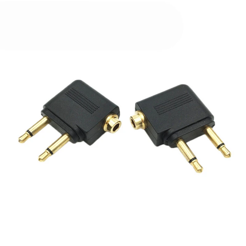 10pcs/lot 3.5mm Jack Airline Airplane Travel Earphone Headphone Headset Audio Adapter audio Converter for |