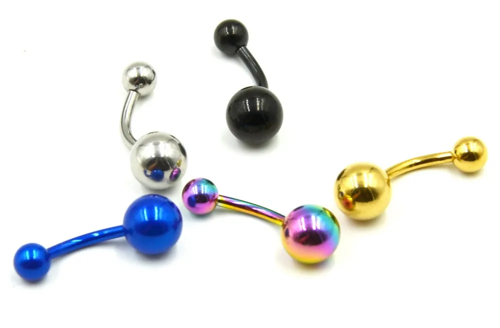 _ Набор анодированных колец для пупка|body jewelry|eyebrow barstongue barbell |