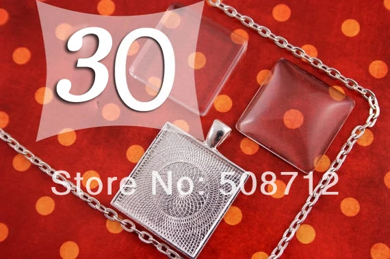 Набор подвесок с серебряным покрытием 30 комплектов-черные Пустые Подвесные