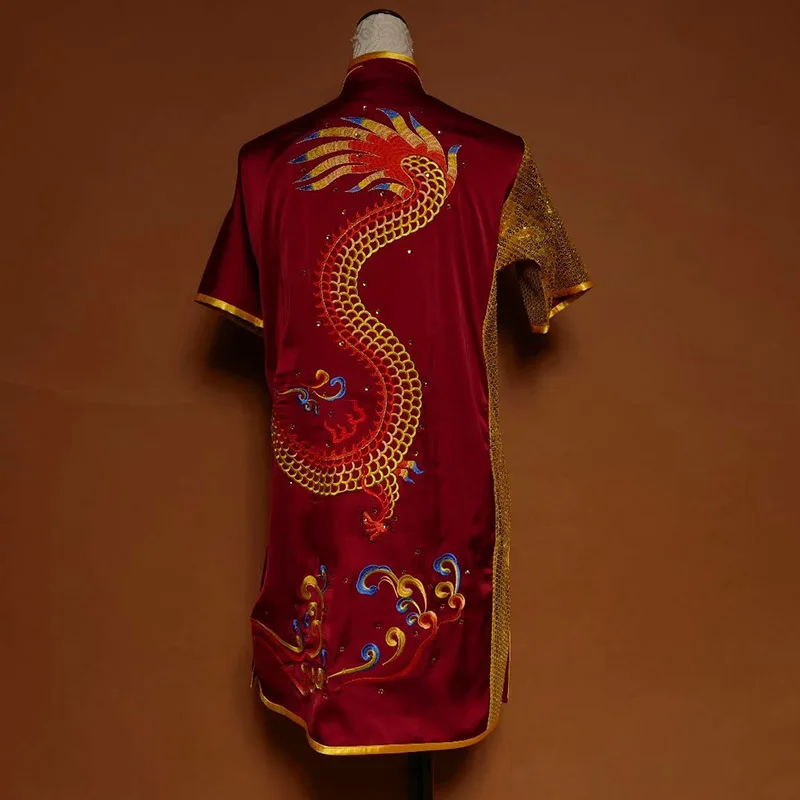 Wushu taichi одежда тайцзи changquan Униформа боевых искусств соревнование вышитая kungfu