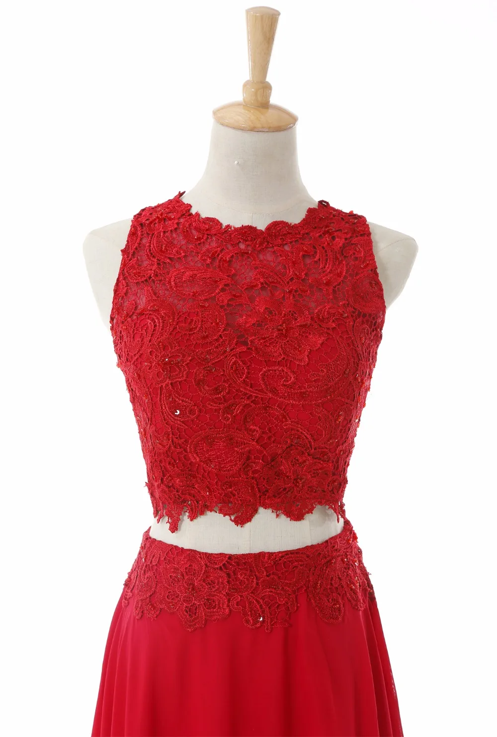 Шифоновое платье трапециевидной формы с круглым вырезом длинное