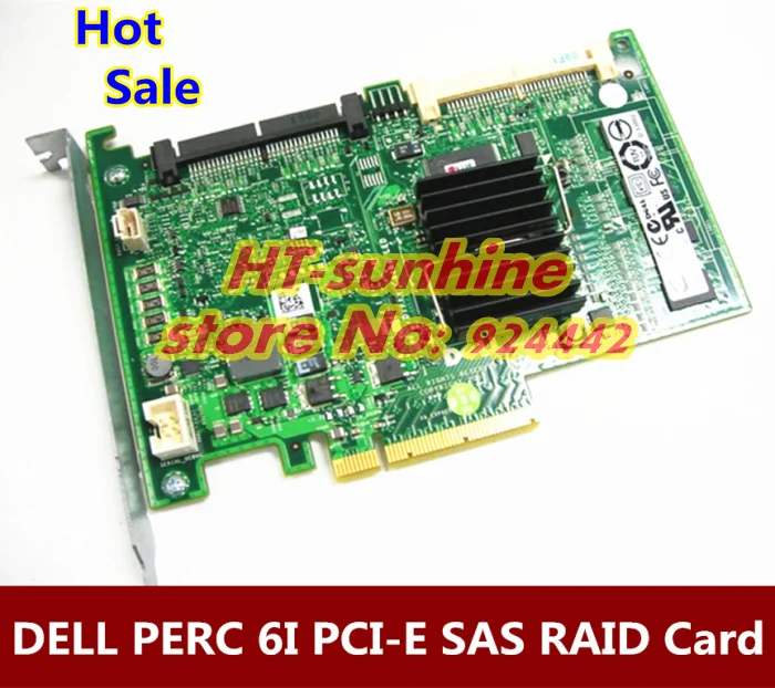 Hot sale  2PCS/LOT   PERC 6I RAID6 SAS RAID CONTROLLER PCI-E Card WY335 Card for Dell Poweredge with battery and bracket