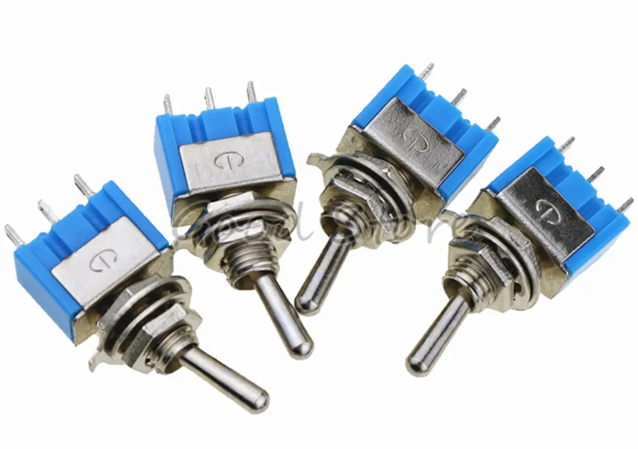 10 шт. ВКЛ ВЫКЛ светильник синий 3Pin 3 положения фиксация MTS 103 AC 125V/6A 250V/3A кнопка