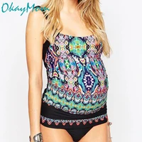 sexy floral maternity swimwear clothing two pieces swimming suits for pregnant women pregnancy wear big size beach bathing suits