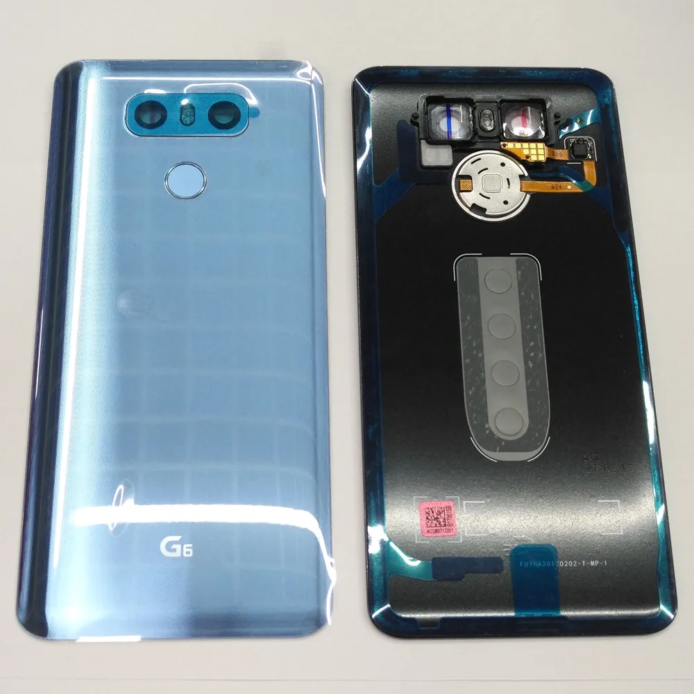 Для LG G6 H870 H871 H872 H873 LS993 US997 VS998 задняя крышка Крышка батарейного отсека дверной чехол+ кнопка Home+ отпечаток пальца+ с объективом камеры