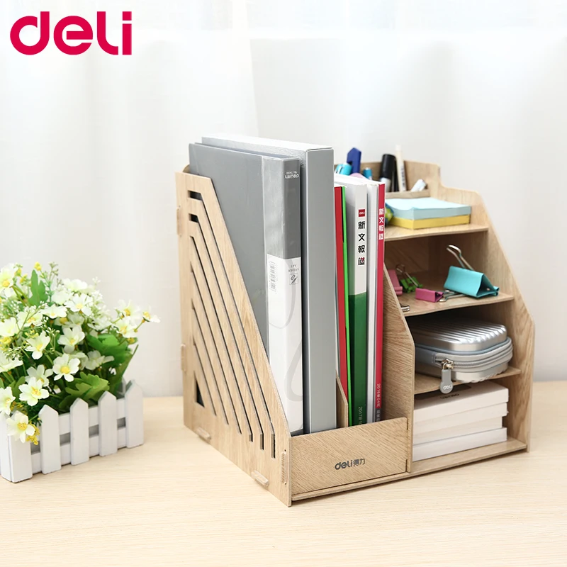 Deli деревянная рама для файлов DIY портфель хранения столешница дерева