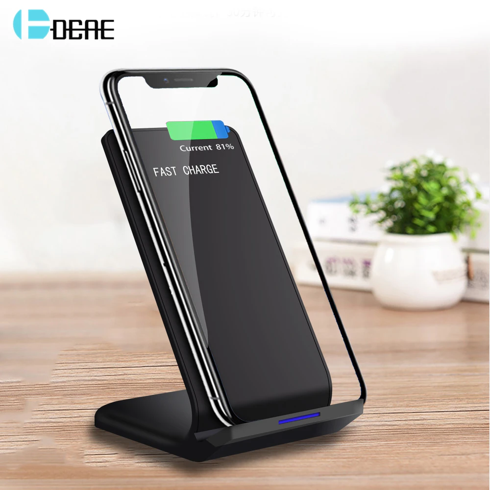 DCAE 10W Qi Fast Wireless Charger For iPhone 11 Pro X XS Max XR 8 Quick Charging Stand For Samsung S20 S10 S9 Plus Xiaomi Mi 10