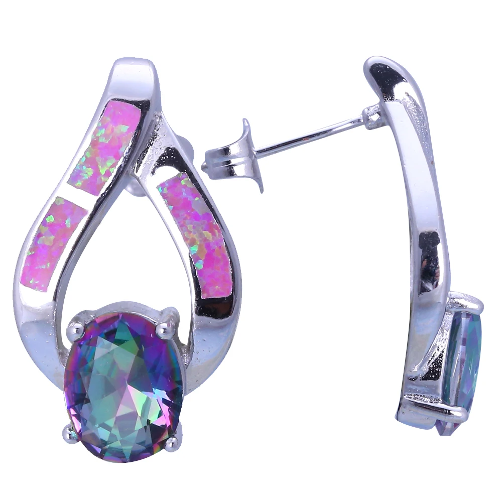 Rolilason специальное участник многоцветный Циркон Розовый огненный опал Серебро