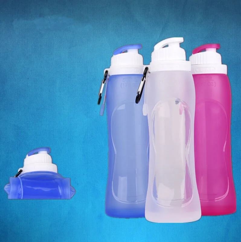 500 мл складная бутылка для воды из силиконового материала занятий спортом на